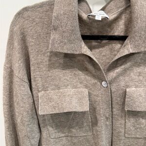 & Other Stories Wool Gray Button-Up Cardigan